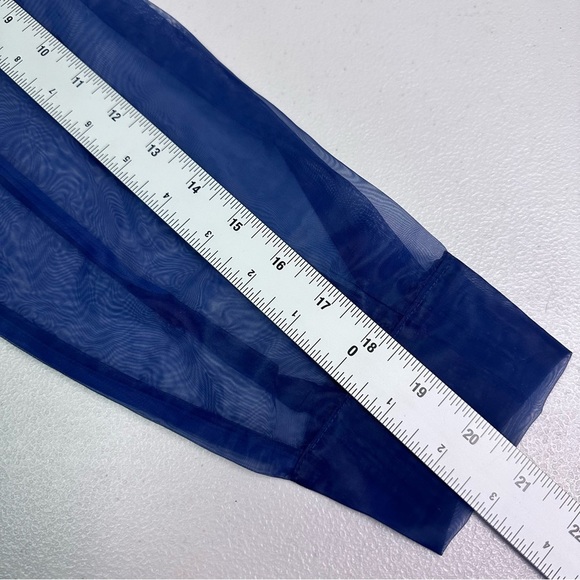 Johnny Wujek Sheer Blue Women's Top Size E - Picture 7 of 7